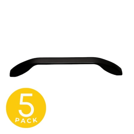 Sapphire Gamma Series 6-1/4 in. 160 mm Center-to-Center Modern Black Cabinet Hardware Handle/Pull 5-Pack SP-3191-160-BK-5